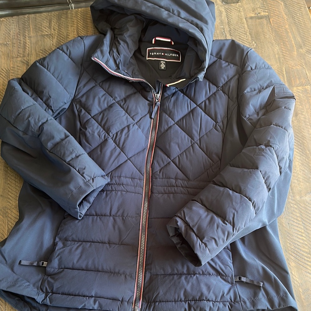Tommy Hilfiger Navy Hooded Jacket